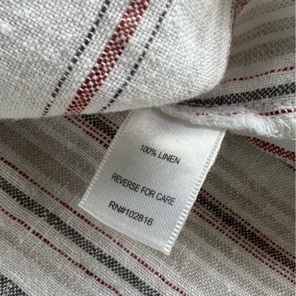 Garnet Hill 100% Linen Striped Sleeveless
Button Down Shirt Dress Size 10 - Picture 7 of 8
